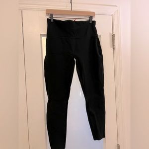 SPANX rayon blend thick black womens leggings size M